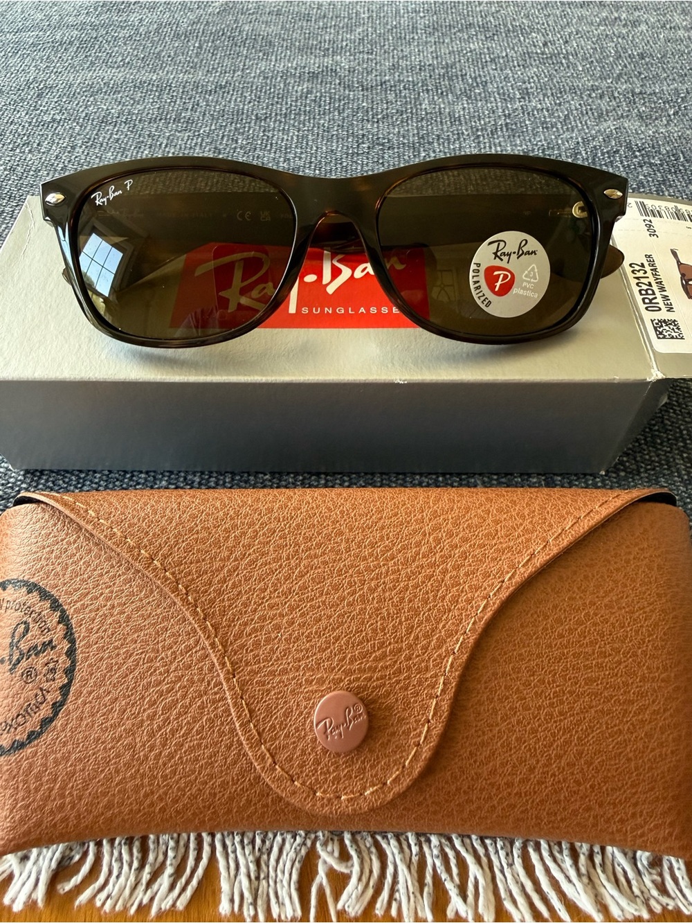 Ray-Ban Brown Frame Brown Lens Polarized Wayfarer Sunglasses